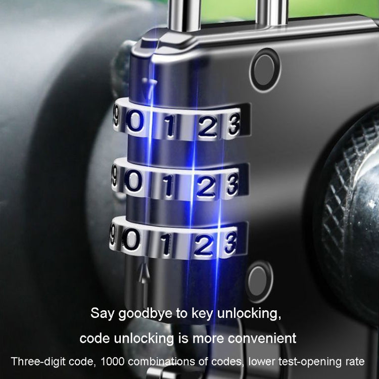 Motorcycle Helmet Anti-Theft Lock Fixed Helmet Combination Padlock, Color: Black - Theft Protection by PMC TechLife | Online Shopping South Africa | PMC TechLife | Buy Now Pay Later Mobicred