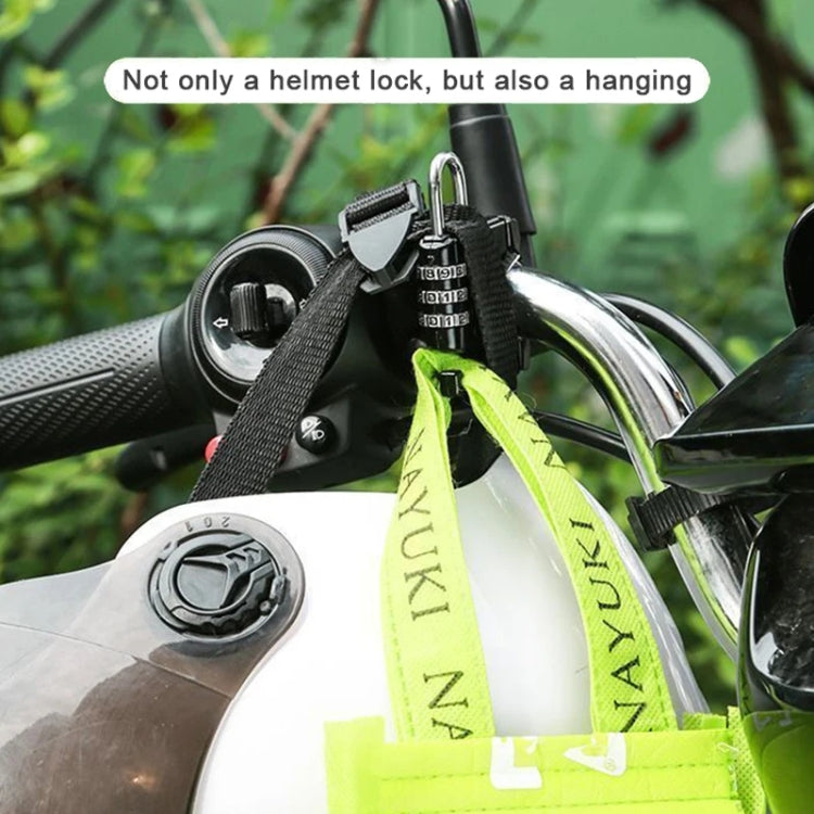 Motorcycle Helmet Anti-Theft Lock Fixed Helmet Combination Padlock, Color: Black - Theft Protection by PMC TechLife | Online Shopping South Africa | PMC TechLife | Buy Now Pay Later Mobicred