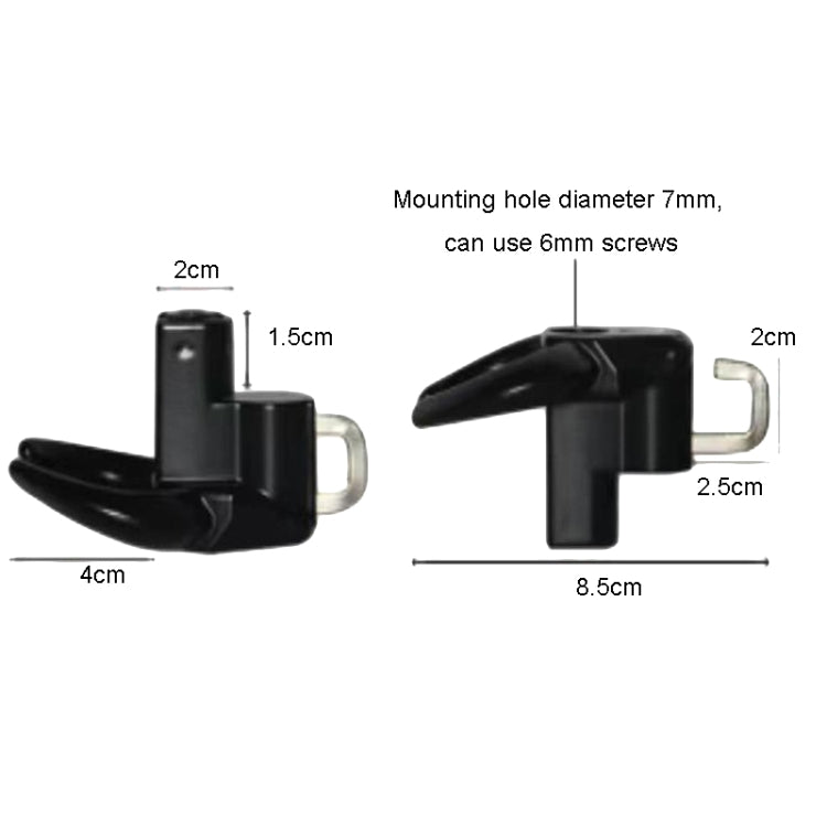Bullhead Helmet Lock Hooks Front Universal No-Punch Motorcycle Bike Storage Hook(Black) - Theft Protection by PMC TechLife | Online Shopping South Africa | PMC TechLife | Buy Now Pay Later Mobicred