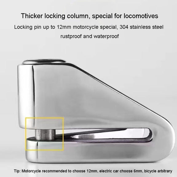 Electrical Vehicle Triangle Disc Brake Lock Universal Alloy Steel Anti-Theft Lock Scooter Padlock(Black)