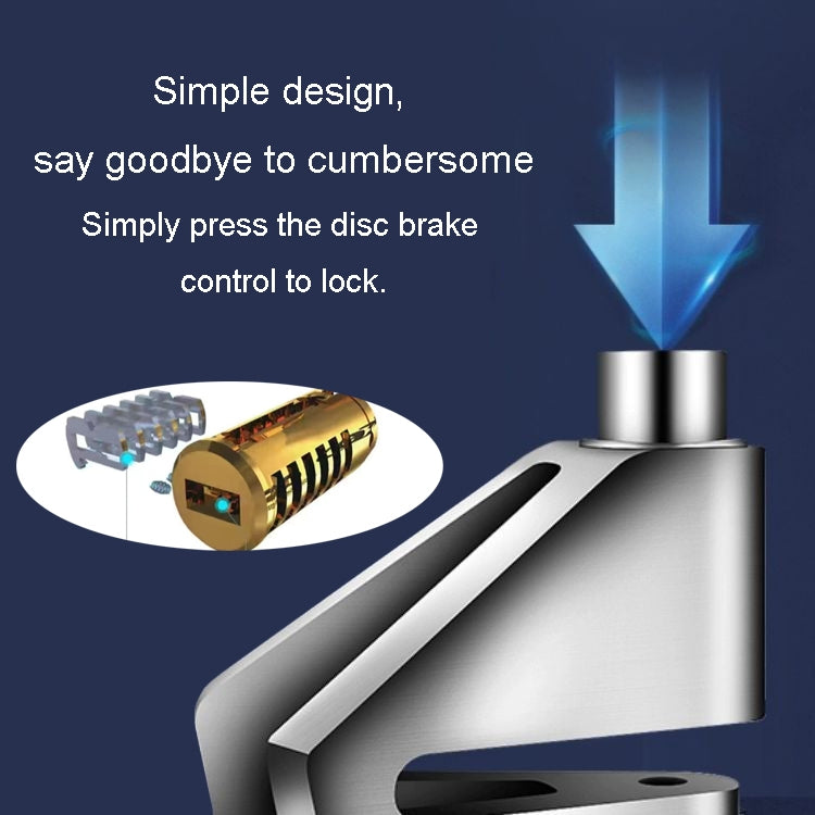 Electrical Vehicle Triangle Disc Brake Lock Universal Alloy Steel Anti-Theft Lock Scooter Padlock(Black) - Theft Protection by PMC TechLife | Online Shopping South Africa | PMC TechLife | Buy Now Pay Later Mobicred