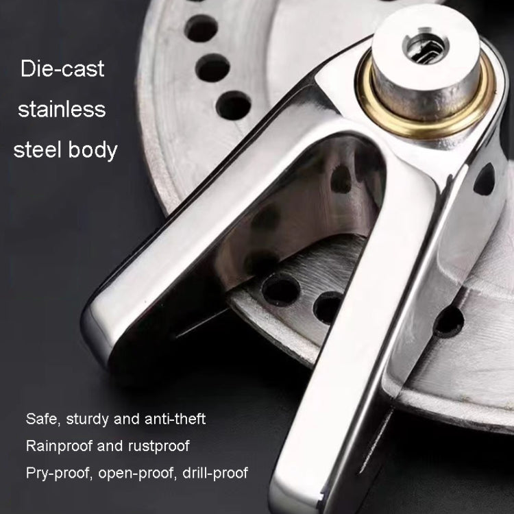 Electrical Vehicle Triangle Disc Brake Lock Universal Alloy Steel Anti-Theft Lock Scooter Padlock(Black) - Theft Protection by PMC TechLife | Online Shopping South Africa | PMC TechLife | Buy Now Pay Later Mobicred