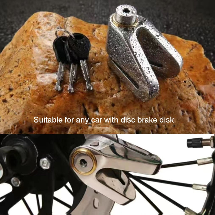 Electrical Vehicle Triangle Disc Brake Lock Universal Alloy Steel Anti-Theft Lock Scooter Padlock(Silver) - Theft Protection by PMC TechLife | Online Shopping South Africa | PMC TechLife | Buy Now Pay Later Mobicred