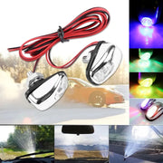 Car Wiper Sprayer Spray Decorative Lamp LED Hood Spray Lights(Blue)