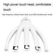 Mini Charging Electric Head Massager Multifunctional Heated Vibration Massage Comb(Pearl White)