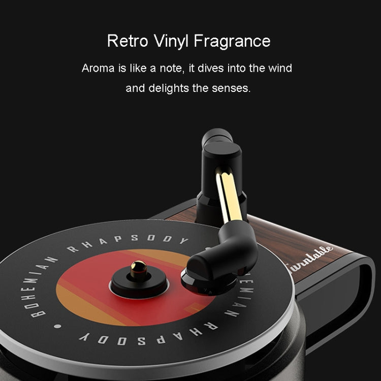 Gramophone+3pcs Refill Aroma Car Aroma Diffuser Air Vent Rotating Retro Gramophone Fragrance Diffuser Ornament - Air Freshener by PMC TechLife | Online Shopping South Africa | PMC TechLife | Buy Now Pay Later Mobicred