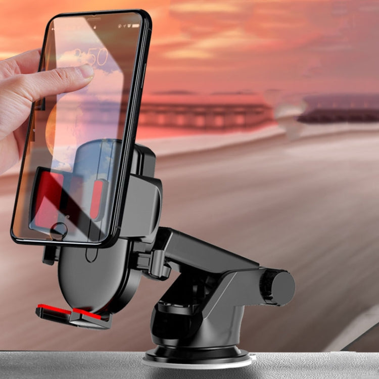 2 In 1 Car Cell Phone Telescopic Holder Universal Automobile Navigation Bracket(Black) - Car Holders by PMC TechLife | Online Shopping South Africa | PMC TechLife | Buy Now Pay Later Mobicred
