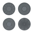 4pcs/set 6.8x0.3cm Car Anti-slip Silicone Water Coaster Storage Interior, Color: Gray - Car Drink Holders by PMC TechLife | Online Shopping South Africa | PMC TechLife | Buy Now Pay Later Mobicred