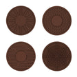 4pcs/set 6.8x0.3cm Car Anti-slip Silicone Water Coaster Storage Interior, Color: Brown - Car Drink Holders by PMC TechLife | Online Shopping South Africa | PMC TechLife | Buy Now Pay Later Mobicred
