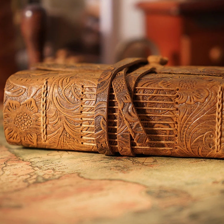 Genuine Leather Retro Notebook Diary Thickened Sketchbook Notepad(Crazy Horse Brown) - Notebooks by PMC TechLife | Online Shopping South Africa | PMC TechLife