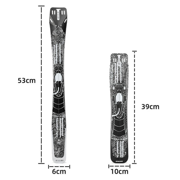 ENLEE E-641316 6pcs /Set Bicycle Extended Front And Rear Mudguards Road Bike Quick Detachable Fenders, Style: Snake Model