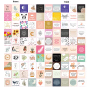 50 Sheets Women Inspirational Cards Affirming Positive English Encouragement Greeting Card Set(KP003)