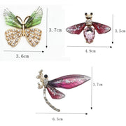 3pcs/set Metal Butterfly Dragonfly Bee Car Air Vent Aromatherapy Decorative Clip(Blue)