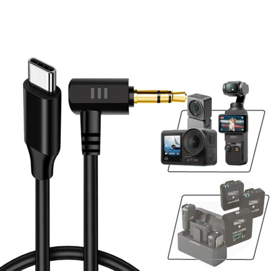 USB-C / Type-C To 3.5mm Male TRS Audio Adapter Cable For DJI Osmo Action 4 / 3 / 2 / Pocket 3(Black) - Cable & Charger by PMC Jewellery | Online Shopping South Africa | PMC Jewellery | Buy Now Pay Later Mobicred