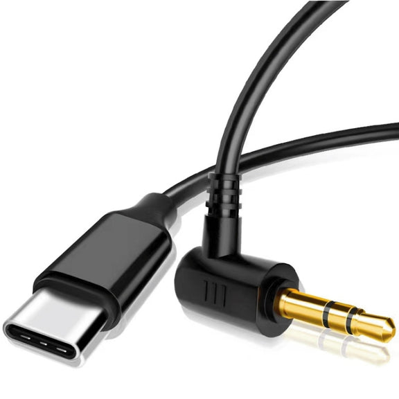 USB-C / Type-C To 3.5mm Male TRS Audio Adapter Cable For DJI Osmo Action 4 / 3 / 2 / Pocket 3(Black)