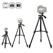 Portable Aluminum DSLR Camera Live Tripod Photography Retractable Landing Bracket, Specification: 150cm Tripod+Clip+Bag