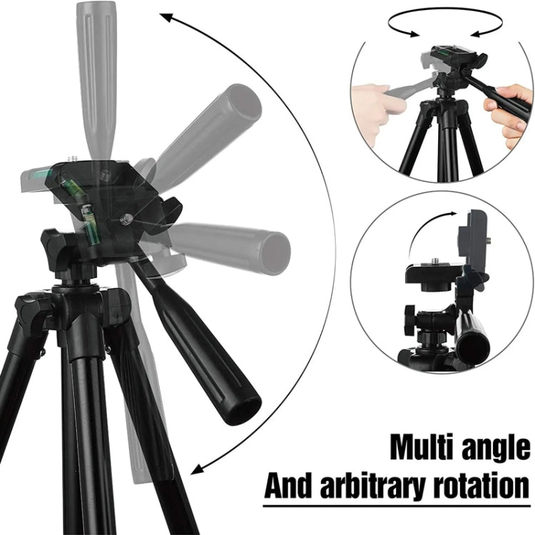 Portable Aluminum DSLR Camera Live Tripod Photography Retractable Landing Bracket, Specification: 150cm Tripod+Clip+Bag+Controller+Adaptor
