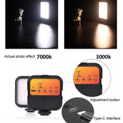 Portable Phone Desktop Live Fill Light Mini Pocket Light Shooting Camera Fill Lamp, Style: RGB Full Color With Hot Boots+Clip