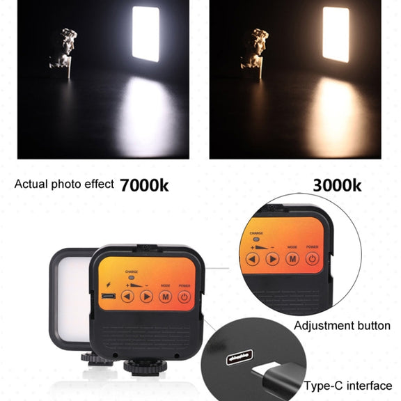 Portable Phone Desktop Live Fill Light Mini Pocket Light Shooting Camera Fill Lamp, Style: RGB Full Color With Hot Boots+Clip