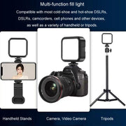 Portable Phone Desktop Live Fill Light Mini Pocket Light Shooting Camera Fill Lamp, Style: RGB Full Color With Hot Boots+Clip