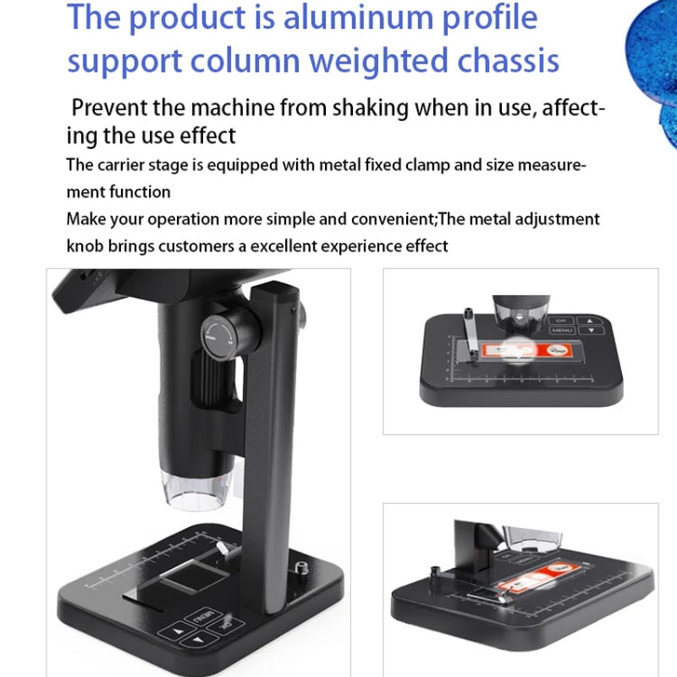 HD Electronic Digital Microscope 5 Inch Screen Touch Key 8000X Biological Cell Electronic Magnifying Glass - free shipping - PMC Jewellery - Order now!