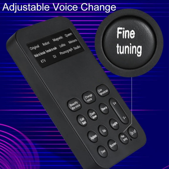 S9 Mobile Phone Computer Live Sound Card Voice Changer Game Karaoke Recording Audio Transformer(English)