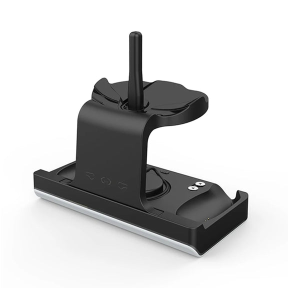 For Meta Quest 3 Headset Charging Base with Dazzle Lights VR Grip Charging Stand(White)