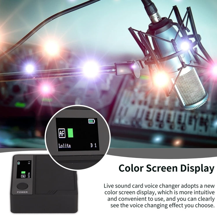 A9 Mobile Phone Computer Live Recording Mini Color Screen Display Sound Card Voice Changer, Spec: English Set - Live Sound Effects Processors by PMC TechLife | Online Shopping South Africa | PMC TechLife | Buy Now Pay Later Mobicred