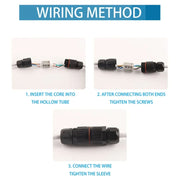 Outdoor T-Wire Terminal Block Five Pole Male And Female Docking Water-resistant Connector(Black)