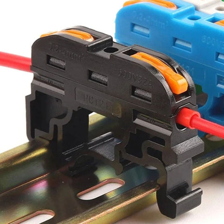 10pcs Guide Rail Type Replacement UK Quick Terminal Block 1 Input 1 Output(Gray) - Connectors & Terminals by PMc TechLife | Online Shopping South Africa | PMc TechLife | Buy Now Pay Later Mobicred