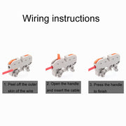10pcs Guide Rail Type Replacement UK Quick Terminal Block 1 Input 1 Output(Black)