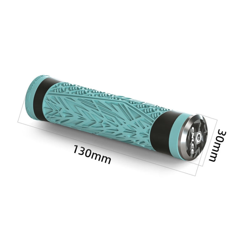 ENLEE E-235151 1pair Silicone Bicycle Covers Mountain Bike Cycling Grips With Handlebar Blocking(Light Green) - Bicycle Grips by ENLEE | Online Shopping South Africa | PMC Jewellery | Buy Now Pay Later Mobicred