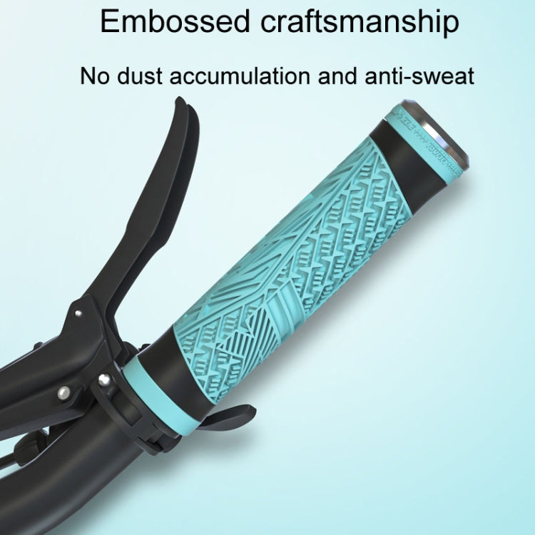 ENLEE E-235151 1pair Silicone Bicycle Covers Mountain Bike Cycling Grips With Handlebar Blocking(Light Green) - Bicycle Grips by ENLEE | Online Shopping South Africa | PMC Jewellery | Buy Now Pay Later Mobicred