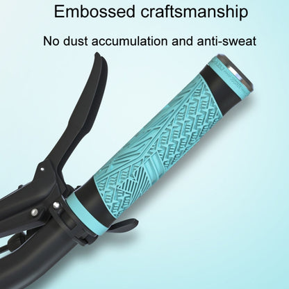 ENLEE E-235151 1pair Silicone Bicycle Covers Mountain Bike Cycling Grips With Handlebar Blocking(Light Green) - Bicycle Grips by ENLEE | Online Shopping South Africa | PMC Jewellery | Buy Now Pay Later Mobicred