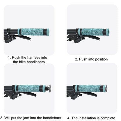 ENLEE E-235151 1pair Silicone Bicycle Covers Mountain Bike Cycling Grips With Handlebar Blocking(Light Green) - Bicycle Grips by ENLEE | Online Shopping South Africa | PMC Jewellery | Buy Now Pay Later Mobicred