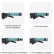 ENLEE E-235151 1pair Silicone Bicycle Covers Mountain Bike Cycling Grips With Handlebar Blocking(Light Green)