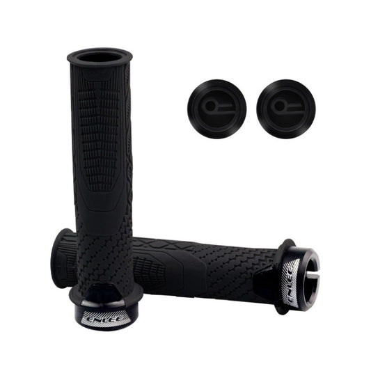 ENLEE 1pair Silicone Bicycle Covers Lockable Cycling Grips With Handlebar Blocking(Black) - free shipping - PMC Jewellery - Order now!