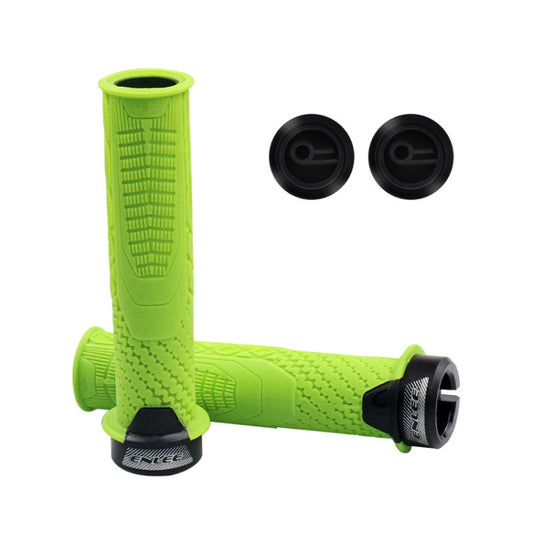 ENLEE 1pair Silicone Bicycle Covers Lockable Cycling Grips With Handlebar Blocking(Green) - Bicycle Grips by ENLEE | Online Shopping South Africa | PMC Jewellery | Buy Now Pay Later Mobicred
