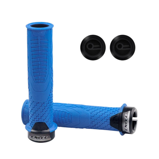 ENLEE 1pair Silicone Bicycle Covers Lockable Cycling Grips With Handlebar Blocking(Blue) - free shipping - PMC Jewellery - Order now!