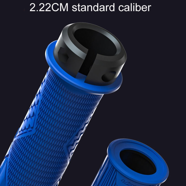 ENLEE 1pair Silicone Bicycle Covers Lockable Cycling Grips With Handlebar Blocking(Blue) - free shipping - PMC Jewellery - Order now!