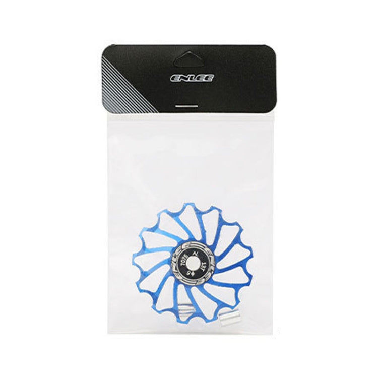 ENLEE Mountain Bicycle Rear Derailleur Guide Wheel Ceramic Bearing Tension Pulley, Size: 11T(Blue) - Guide wheels by ENLEE | Online Shopping South Africa | PMC TechLife | Buy Now Pay Later Mobicred