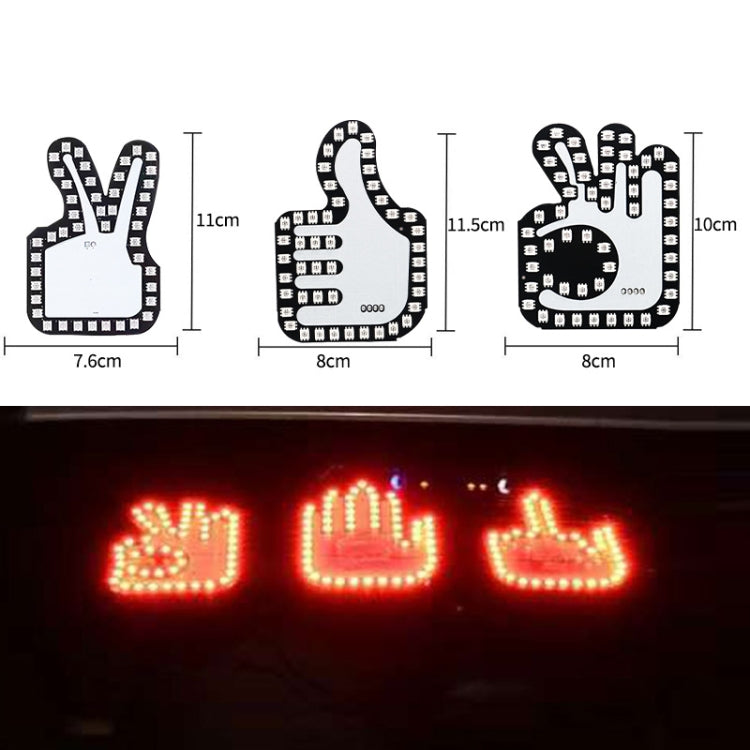 Car Interactive Finger Light Multi-function Warning Anti-rear Collision Light(OK)