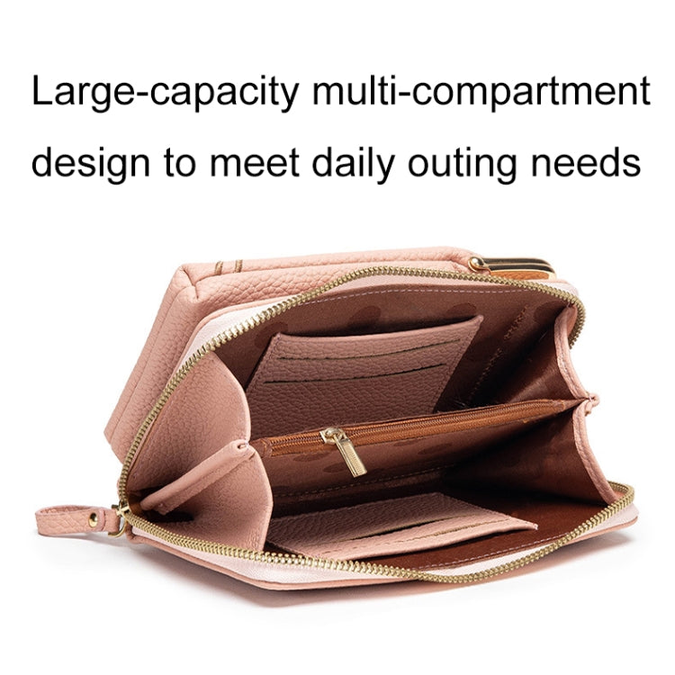 Mini Embroidered Single-shoulder Phone Bag Crossbody Long Ladies Wallet, Color: Gray - Single-shoulder Bags by PMC TechLife | Online Shopping South Africa | PMC TechLife