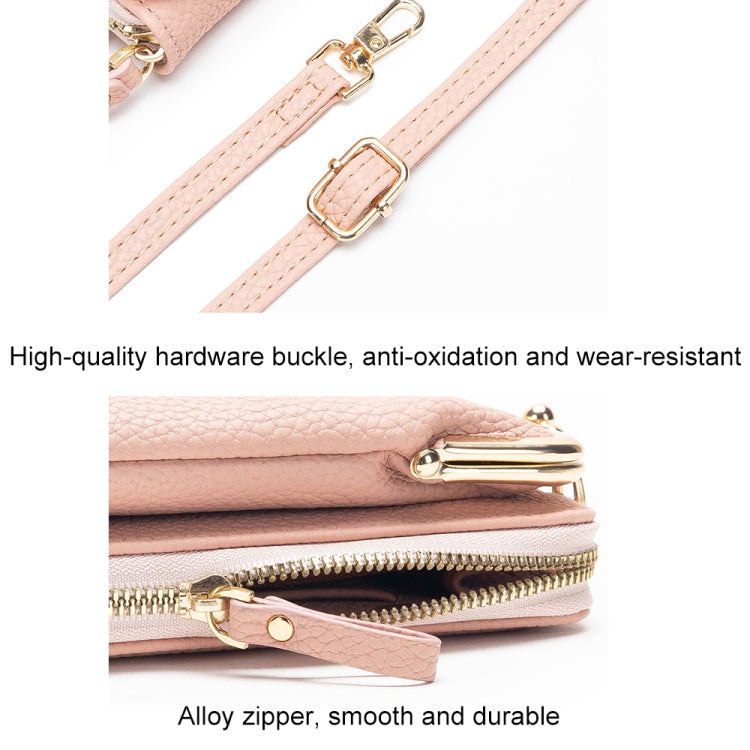 Mini Embroidered Single-shoulder Phone Bag Crossbody Long Ladies Wallet, Color: Gray - Single-shoulder Bags by PMC TechLife | Online Shopping South Africa | PMC TechLife