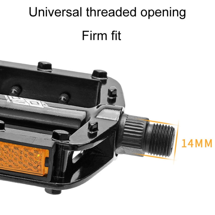 ENLEE M504 1pair Bicycle Aluminum Ball Pedals Recreational Pedals With Reflectors(Black) - Pedals by ENLEE | Online Shopping South Africa | PMc TechLife | Buy Now Pay Later Mobicred