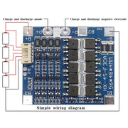 4 S 14.8V / 12.8V 30A Lithium Battery Protective Plate With Equalizer Lithium Iron Phosphate Battery Protection Board(3.2V LiFePO4)