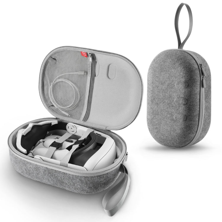 JYS-MQ018 For Apple Vision Pro / Meta Quest 3 VR Glasses Storage Bag Anti-fall and Anti-scrape Portable Bag(Grey) - VR Accessories by JYS | Online Shopping South Africa | PMC TechLife | Buy Now Pay Later Mobicred