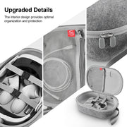 JYS-MQ018 For Apple Vision Pro / Meta Quest 3 VR Glasses Storage Bag Anti-fall and Anti-scrape Portable Bag(Grey)