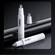 Electric Nose Hair Clipper Rechargeable Washable Portable Travel  Trimmer(White)