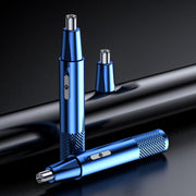 Electric Nose Hair Clipper Rechargeable Washable Portable Travel  Trimmer(Blue)
